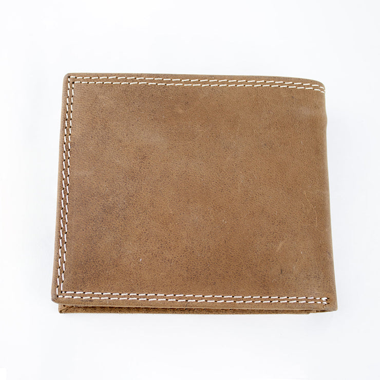Springboks Double Stitch Fold Over Wallet-Tan