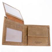 Springboks Double Stitch Fold Over Wallet-Tan