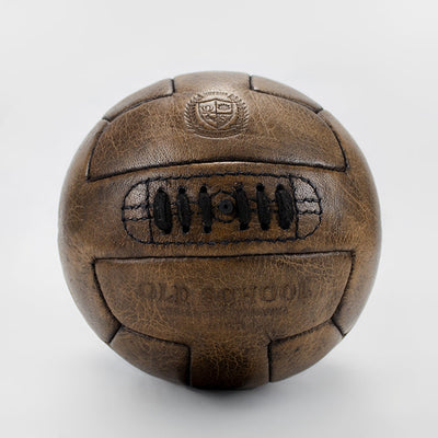 Old School Soccer Ball-Dark Brown