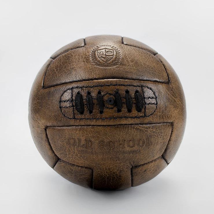 Old School Soccer Ball-Dark Brown