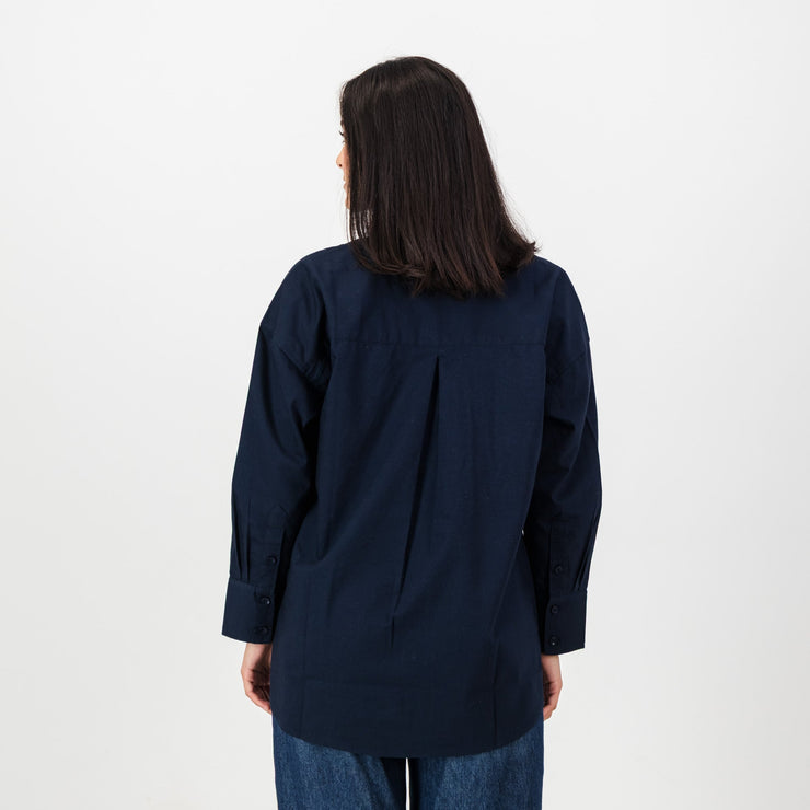 Springboks Ladies Oxford Shirt-Navy