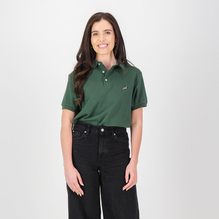 Springboks LC SML Badge SS Polo - OS Green