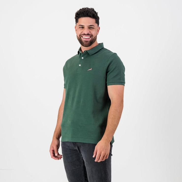 Springboks LC SML Badge SS Polo - OS Green
