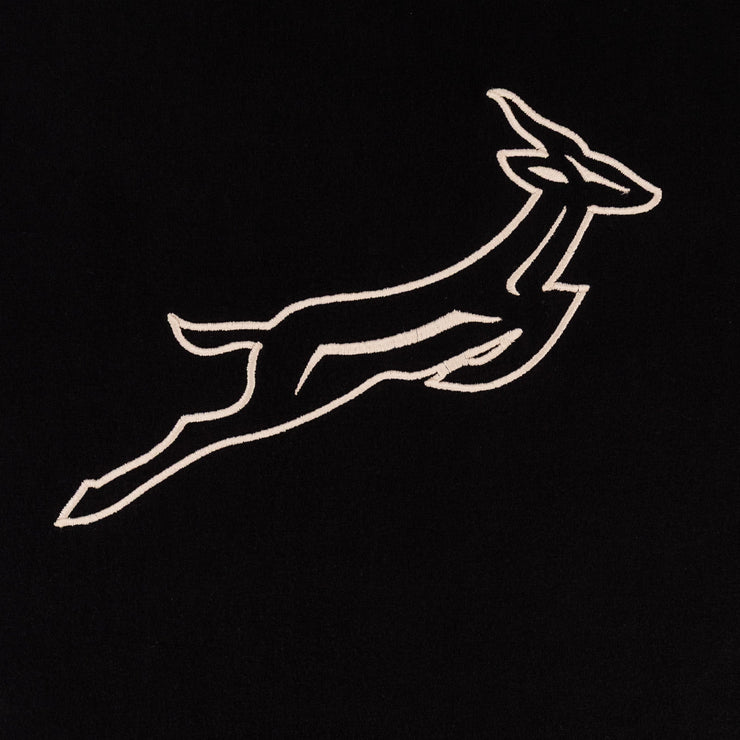 Springboks Outline EMB Regular Crew Tee-Black