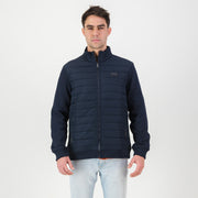Springboks Quilted Knit Shell Jacket-Navy