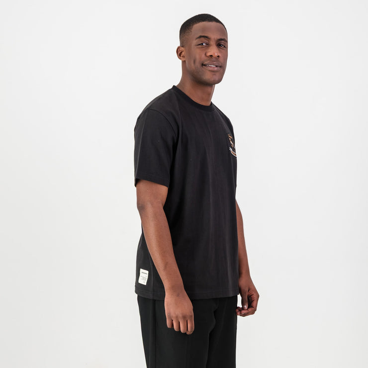 Springboks Shield Badge Regular Crew Tee - Black