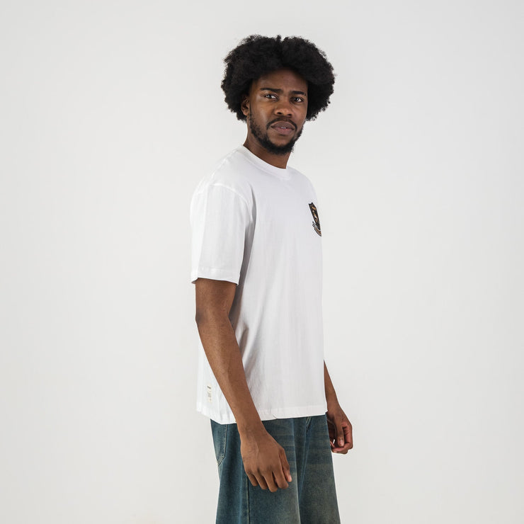 Springboks Shield Badge Regular Crew Tee - White