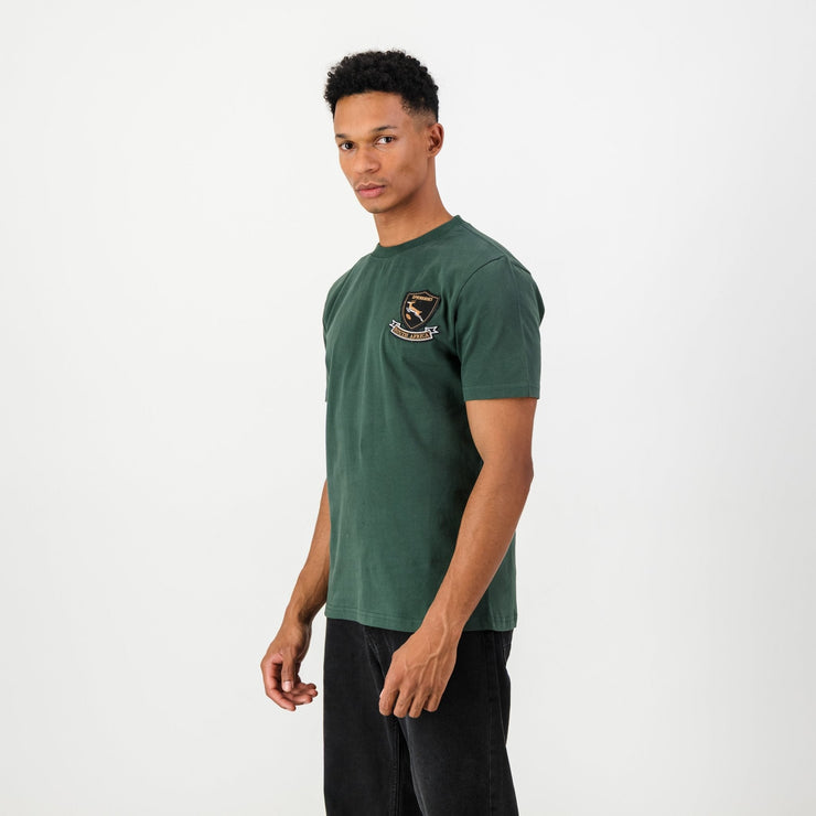 Springboks Shield Badge Regular Crew Tee-OS Green