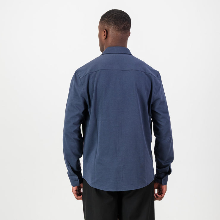Springboks Tailored LS Shirt-Navy