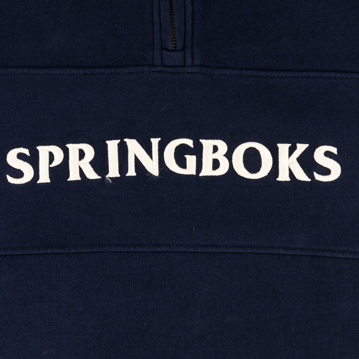 Springboks Word Quarter Zip Sweat-Navy