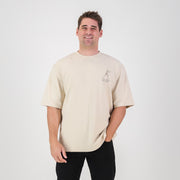 Stillknocks Small Logo Boxy Crew Tee- Ivory